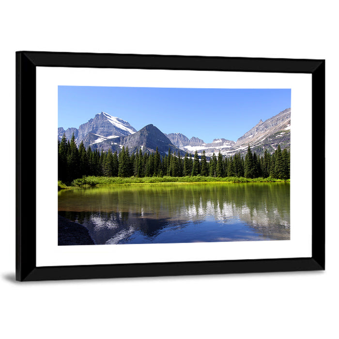 Swift Current Lake Reflection Wall Art as a framed print