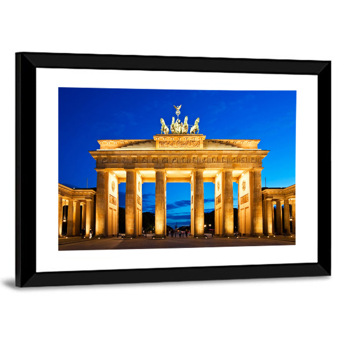 Brandenburg Gate at Dusk Wall Art as a framed print