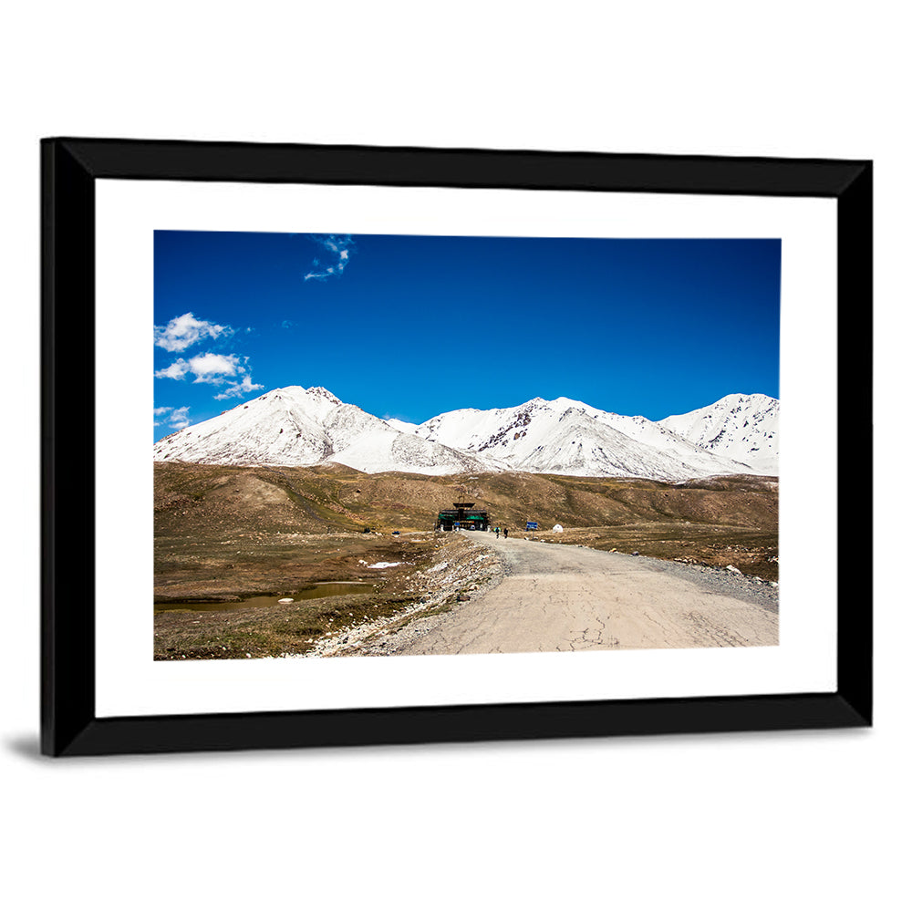 Karakoram Snow Peaks with Road Wall Art