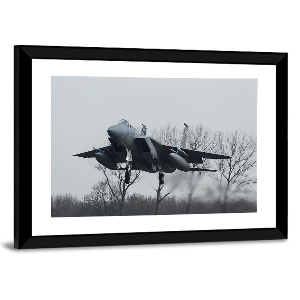 Usaf F-15 Eagle Landing Approach Wall Art