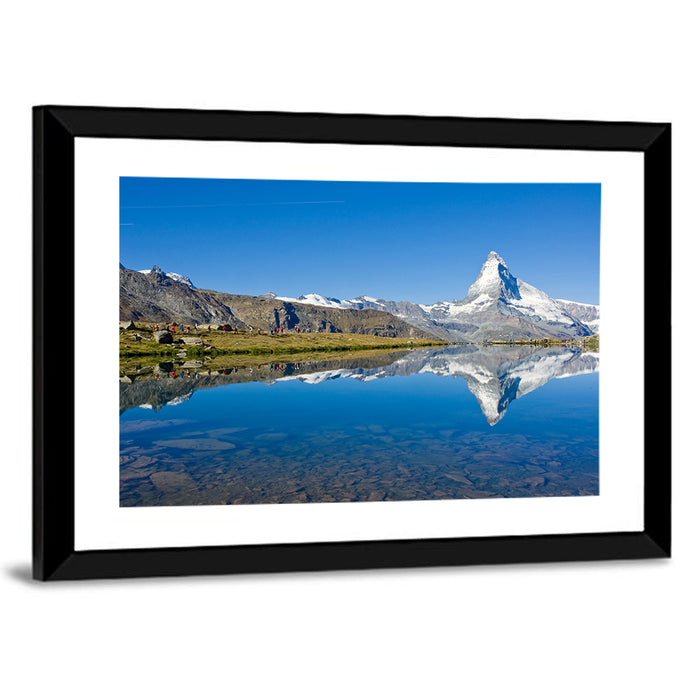 Matterhorn Lake Reflection Wall Art as a framed print