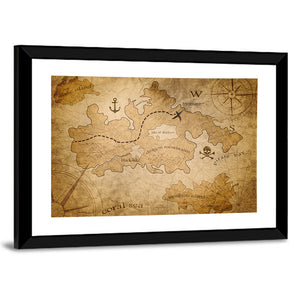 Pirate Treasure Map Wall Art