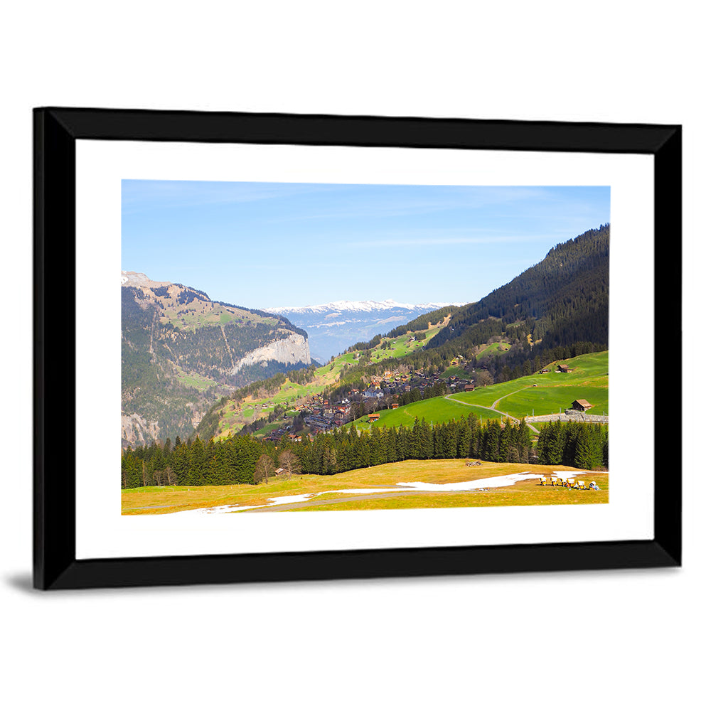 Jungfrau Snow-capped Mountain Landscape Wall Art