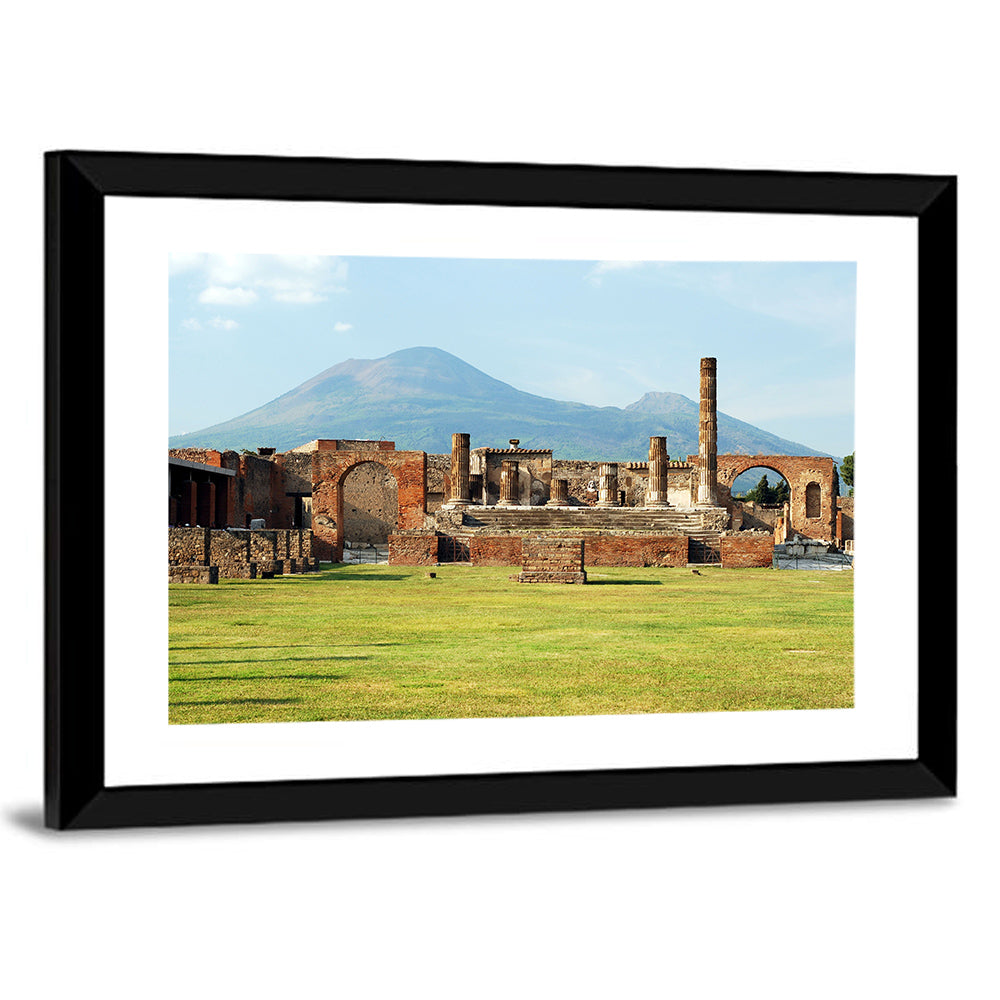 Pompeii Ruins with Mount Vesuvius Wall Art