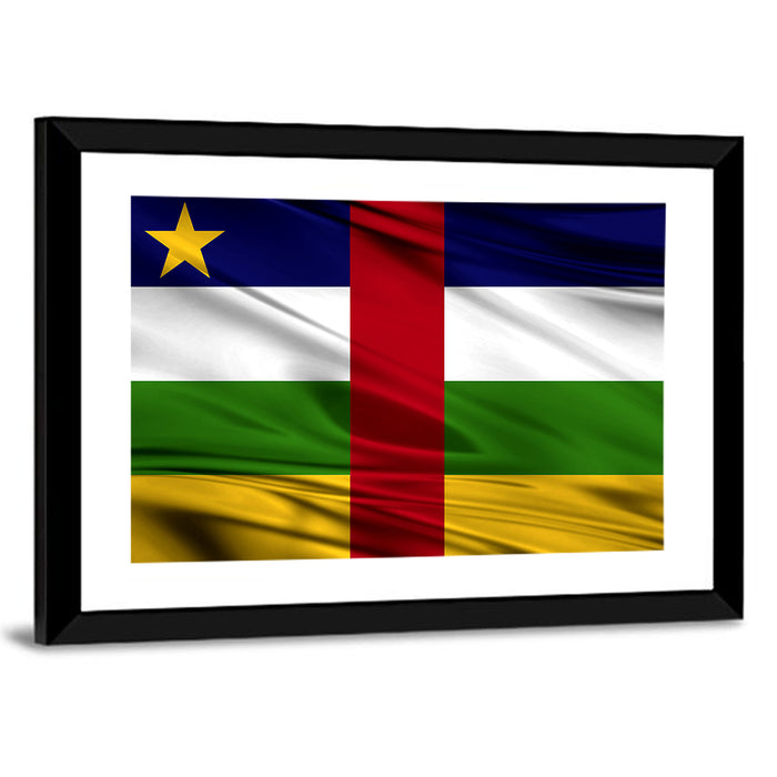 Central African Republic Flag Wall Art as a framed print