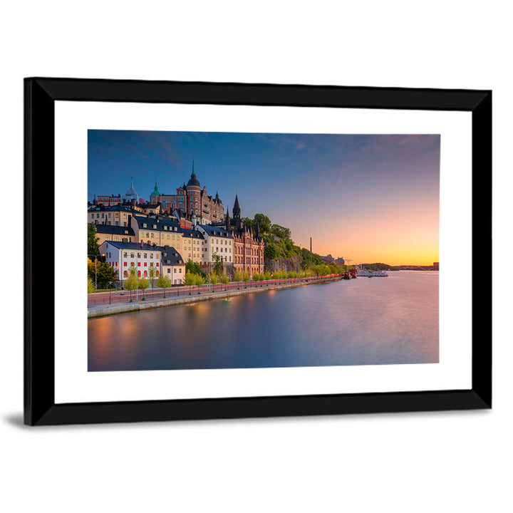Stockholm Sunset Over Mariaberget Wall Art