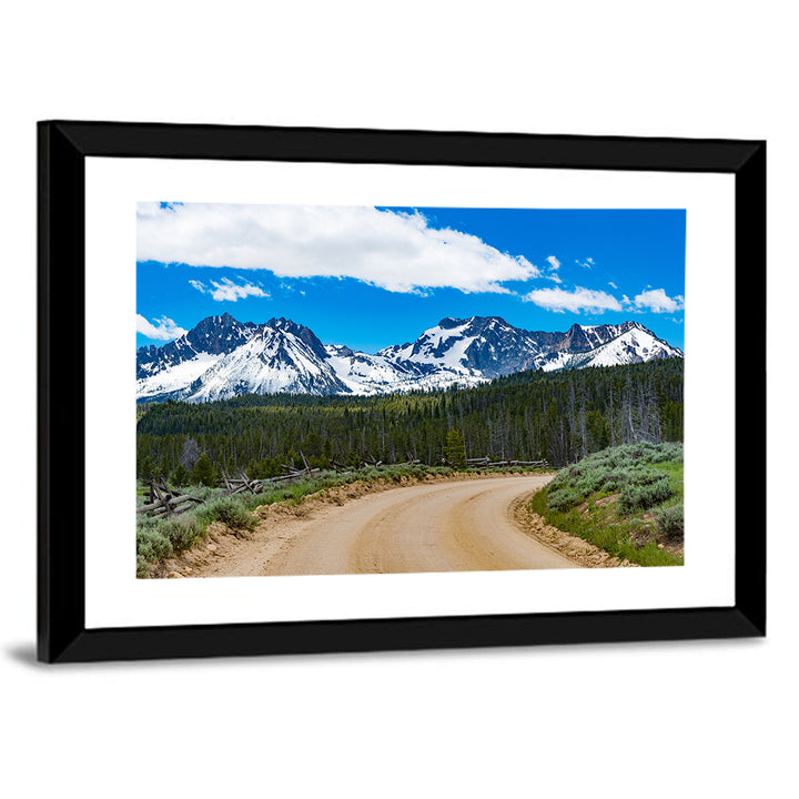 Sawtooth Byway Dirt Road, Idaho Wall Art