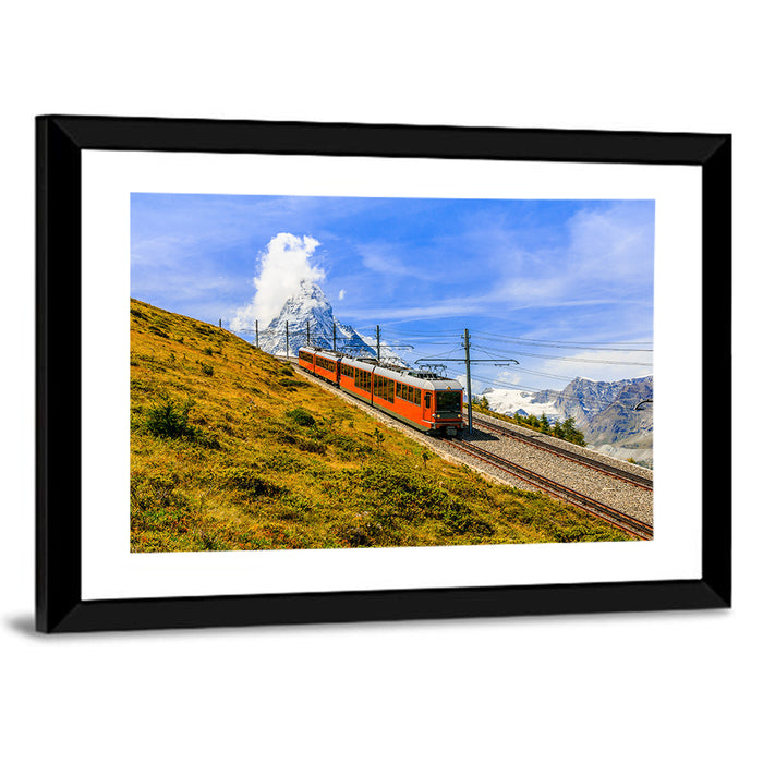 Gornergrat Railway at Zermatt Wall Art as a framed print