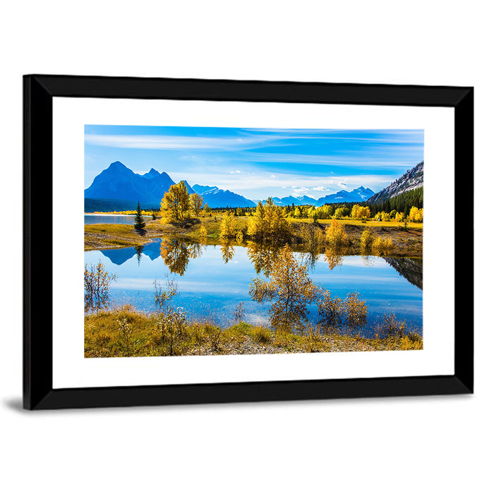 Abraham Lake Reflection, Canadian Rockies Wall Art as a framed print