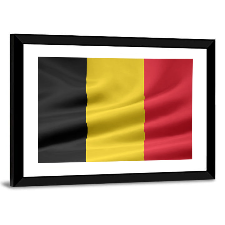 Waving Belgian Flag Wall Art