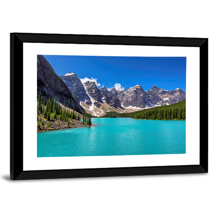Turquoise Moraine Lake, Banff Wall Art as a framed print