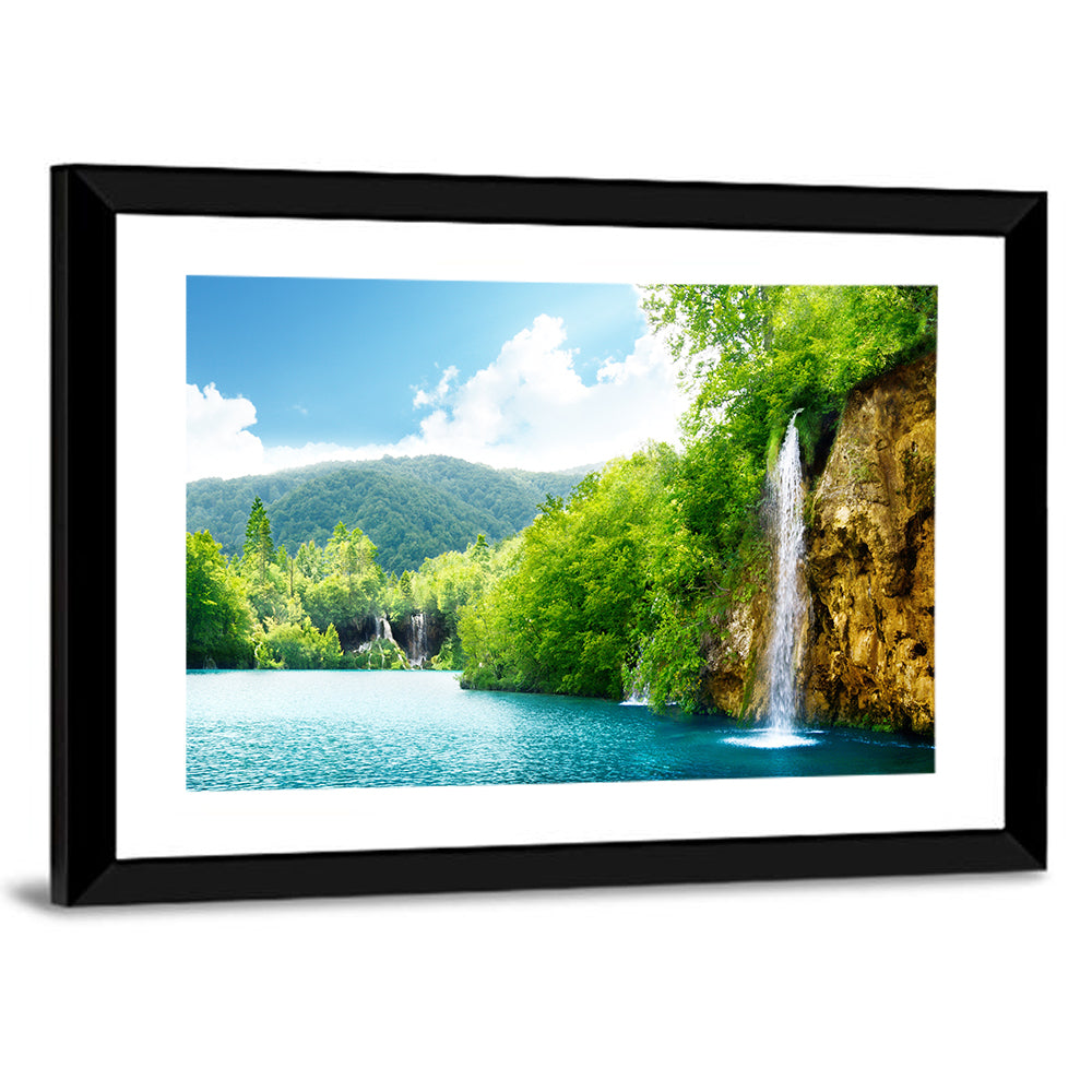 Plitvice Lakes Waterfall Wall Art