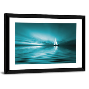 Sailing Boat Sunset Wall Art