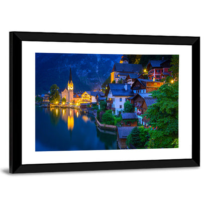 Hallstatt Village In Alps Wall Art