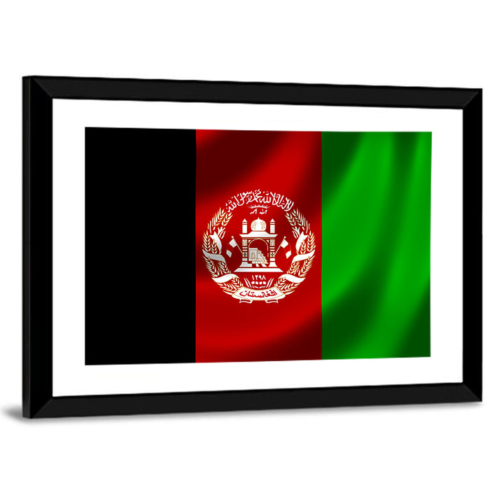 Waving Flag of Afghanistan Wall Art