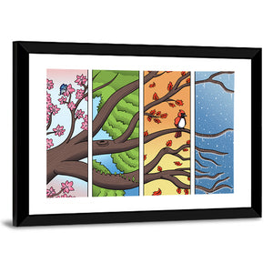 Four Seasons Tree Branch Wall Art