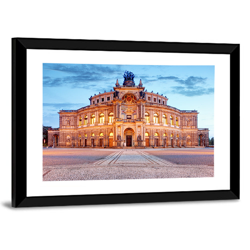 Semperoper Dresden at Twilight Wall Art