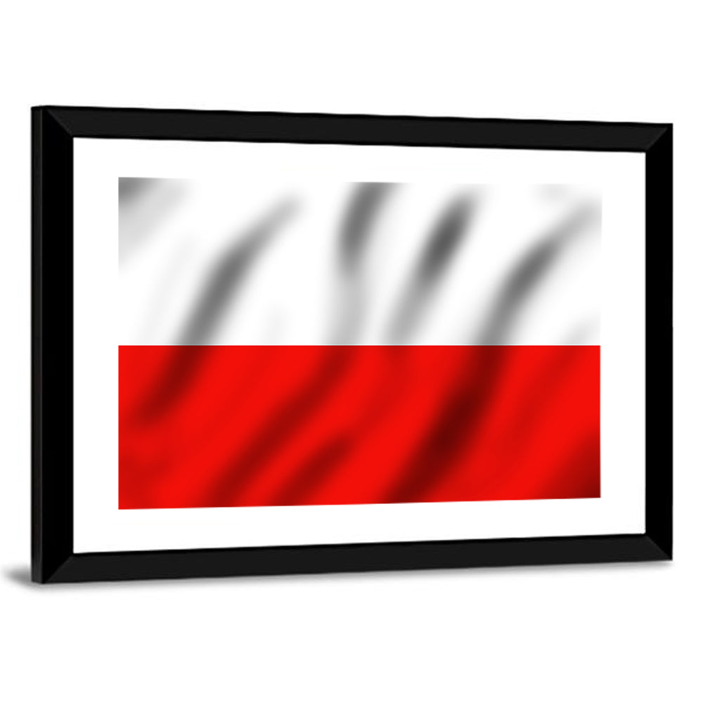 Waving Flag of Poland Wall Art