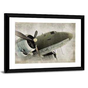 Old Propeller Airplane Wall Art