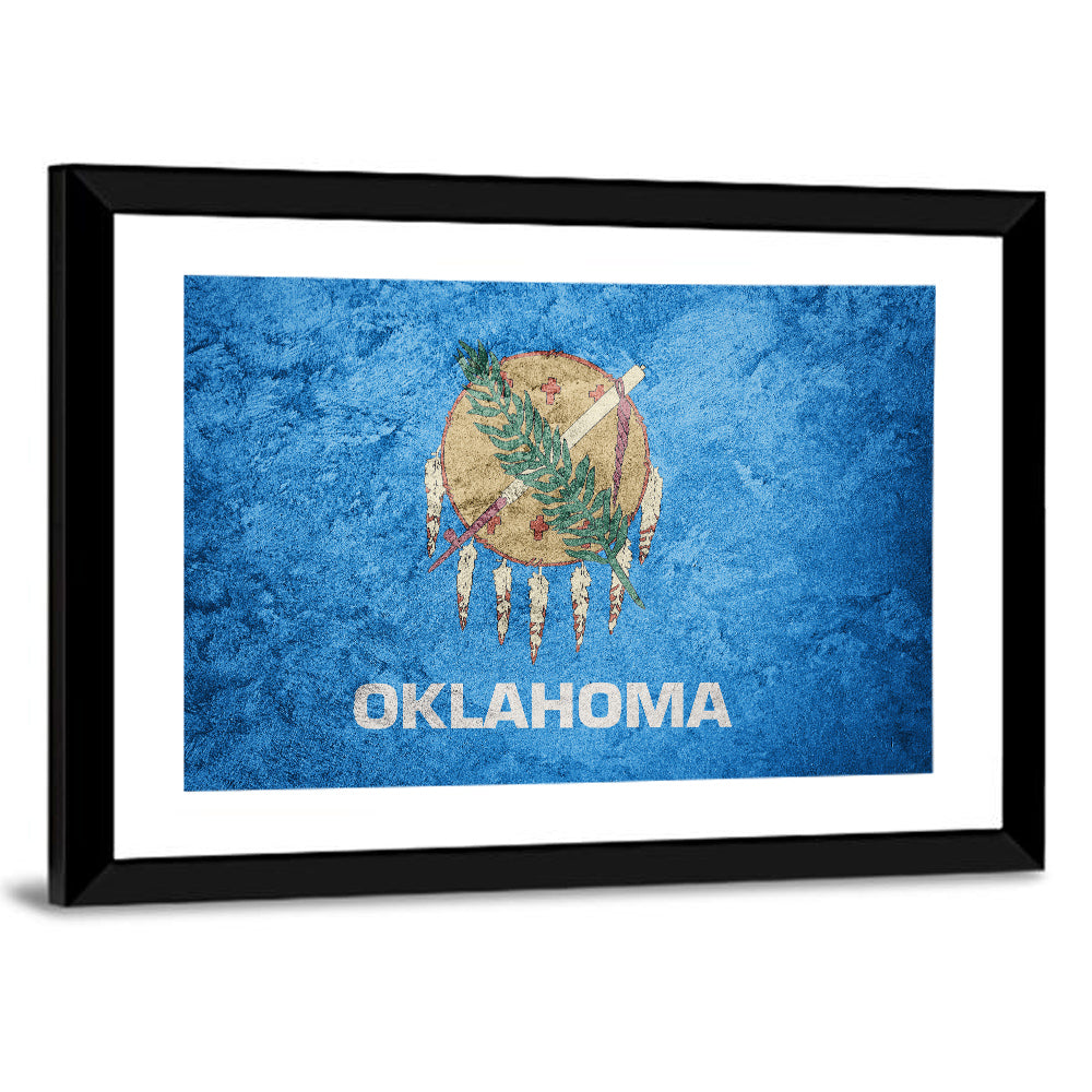 Grunge Oklahoma Flag Wall Art