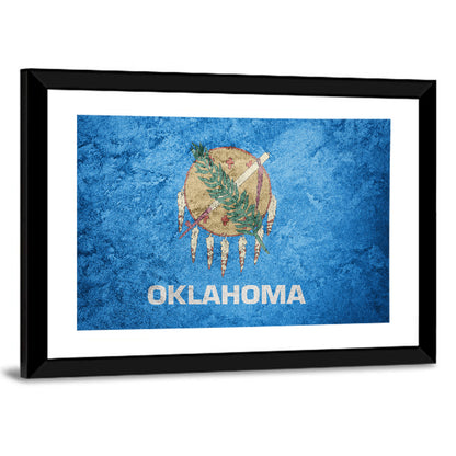 Grunge Oklahoma Flag Wall Art