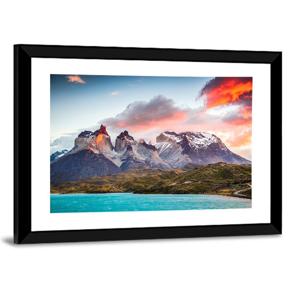 Torres Del Paine Sunset Wall Art