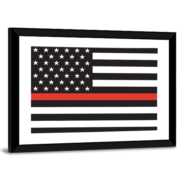 American Flag Minimalist Design Wall Art