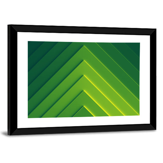 Green Geometric Abstract Wall Art