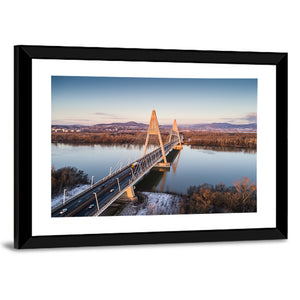 Megyeri Bridge Over The DanubeRiver Wall Art