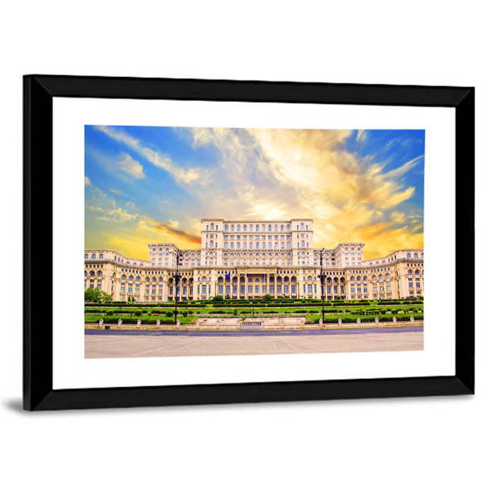 Palace of the Parliament, Bucharest Wall Art as a framed print