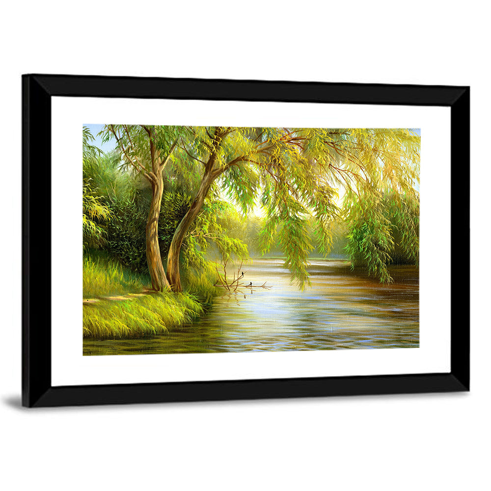 Summer Willow Lake Wall Art