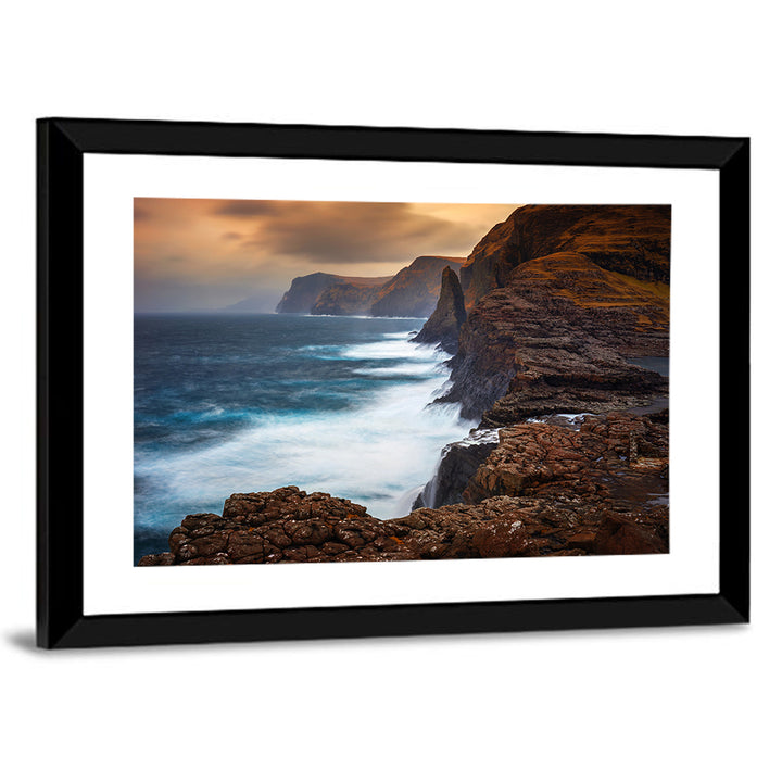 Vagar Island Coastline, Faroe Islands Wall Art