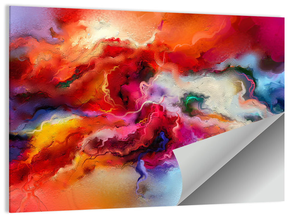 Vibrant Swirl Oil Painting Wall Art