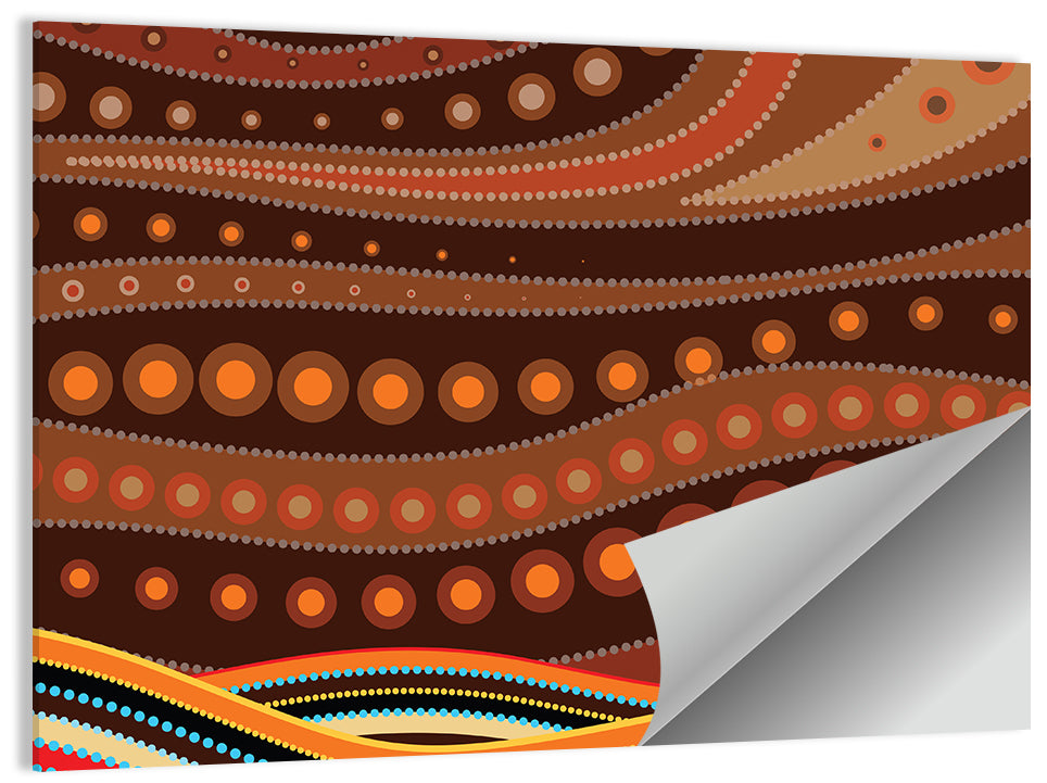 Dotted Wave Vector Illustration Wall Art