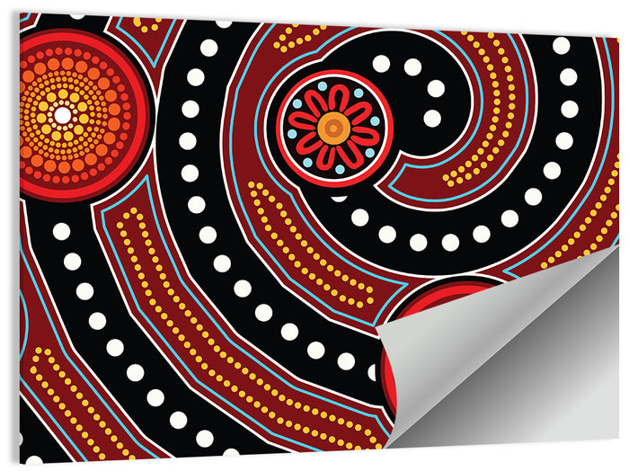 Aboriginal Dot Style Ii Wall Art as a poster print