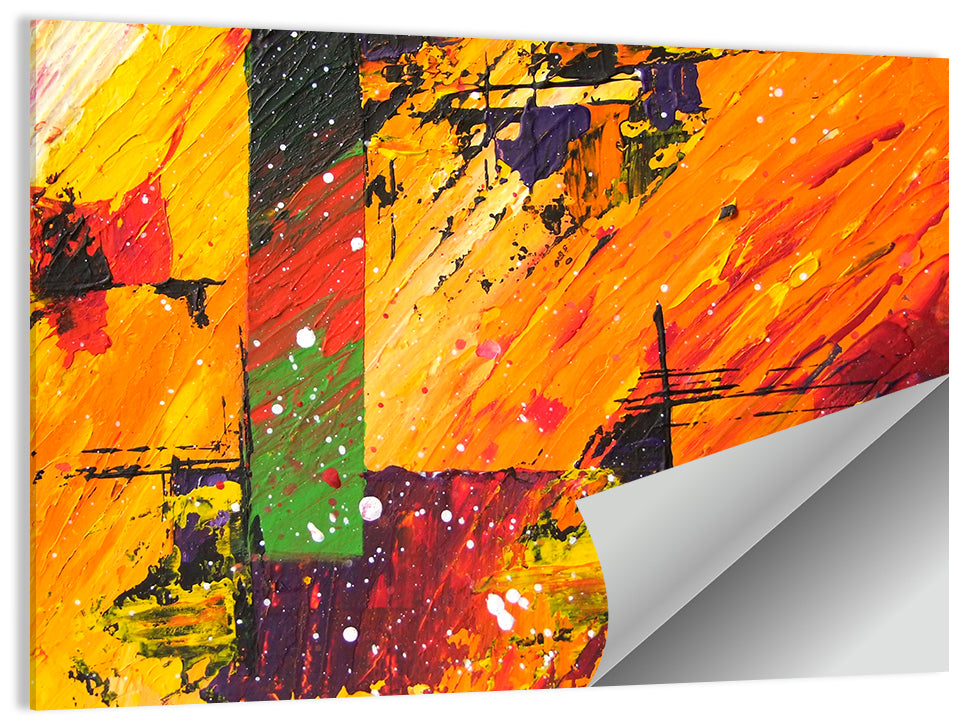 Bold Impasto Geometry Wall Art