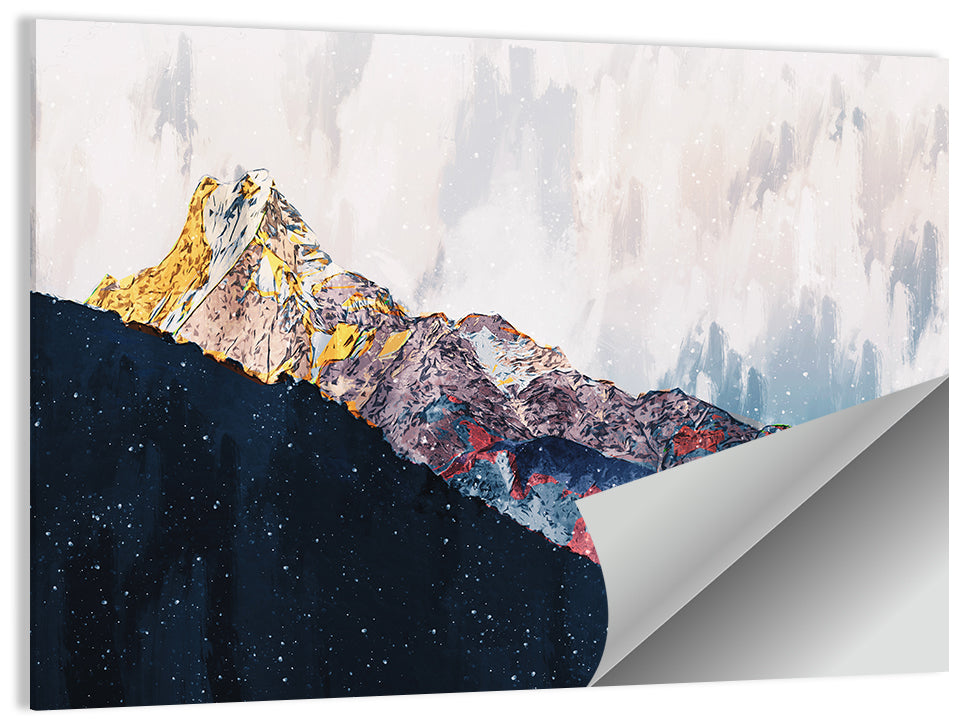 Textured Mountain Peaks Wall Art