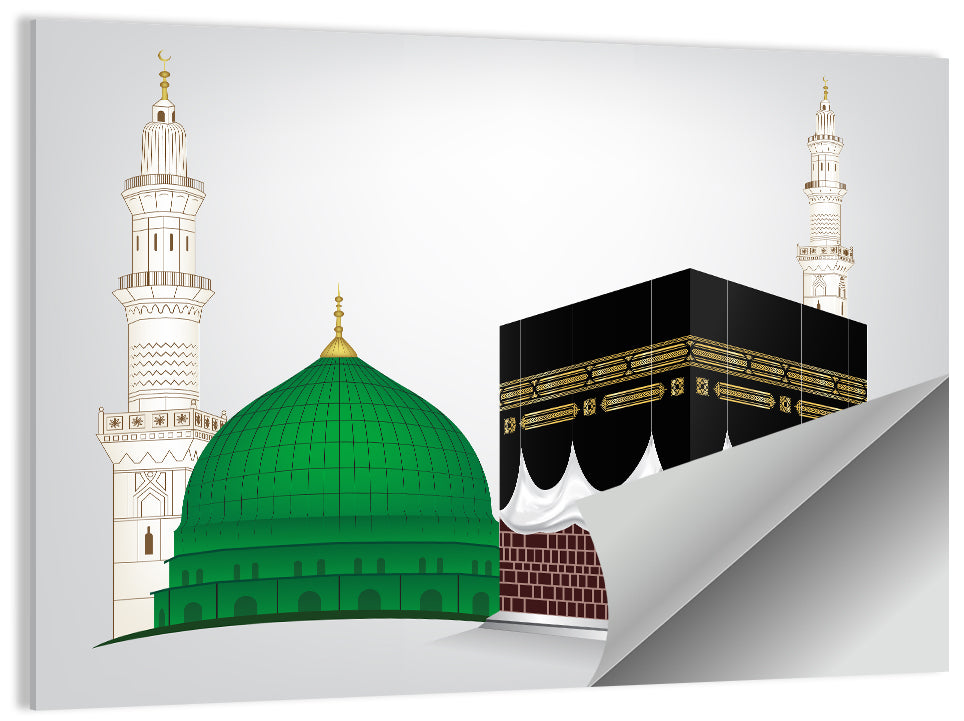 Masjid Al Haram and Masjid E Nabawi Wall Art