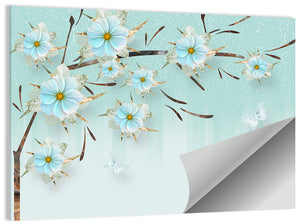 3d Floral Design Wall Art