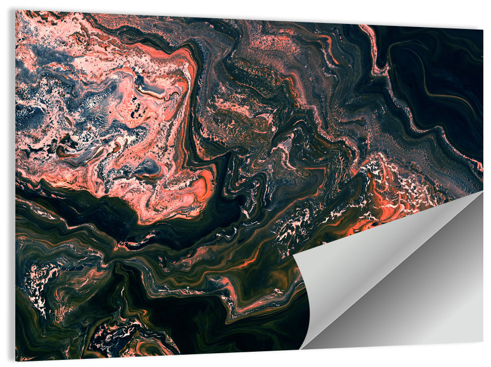 Moody Wavy Marble Texture Wall Art