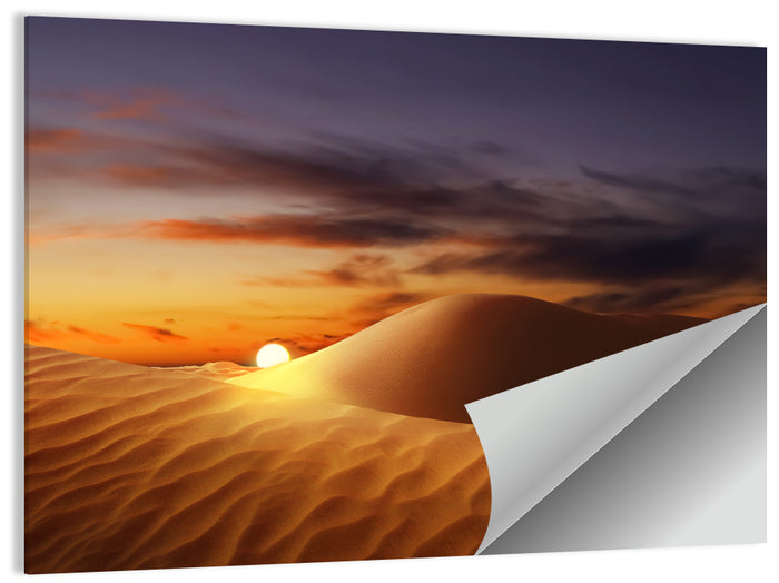 Glowing Dune Sunset Wall Art as a poster print