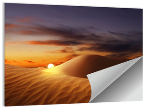 Sandy Desert Sunset Wall Art