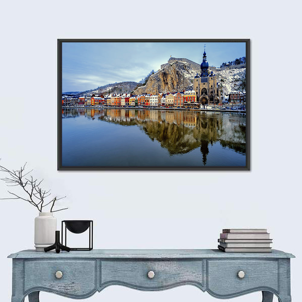 Dinant Collegiate Church on the Meuse Wall Art in a room, landscape