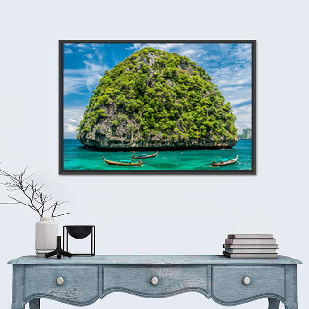 Krabi Limestone Karst Island Wall Art in a room, landscape