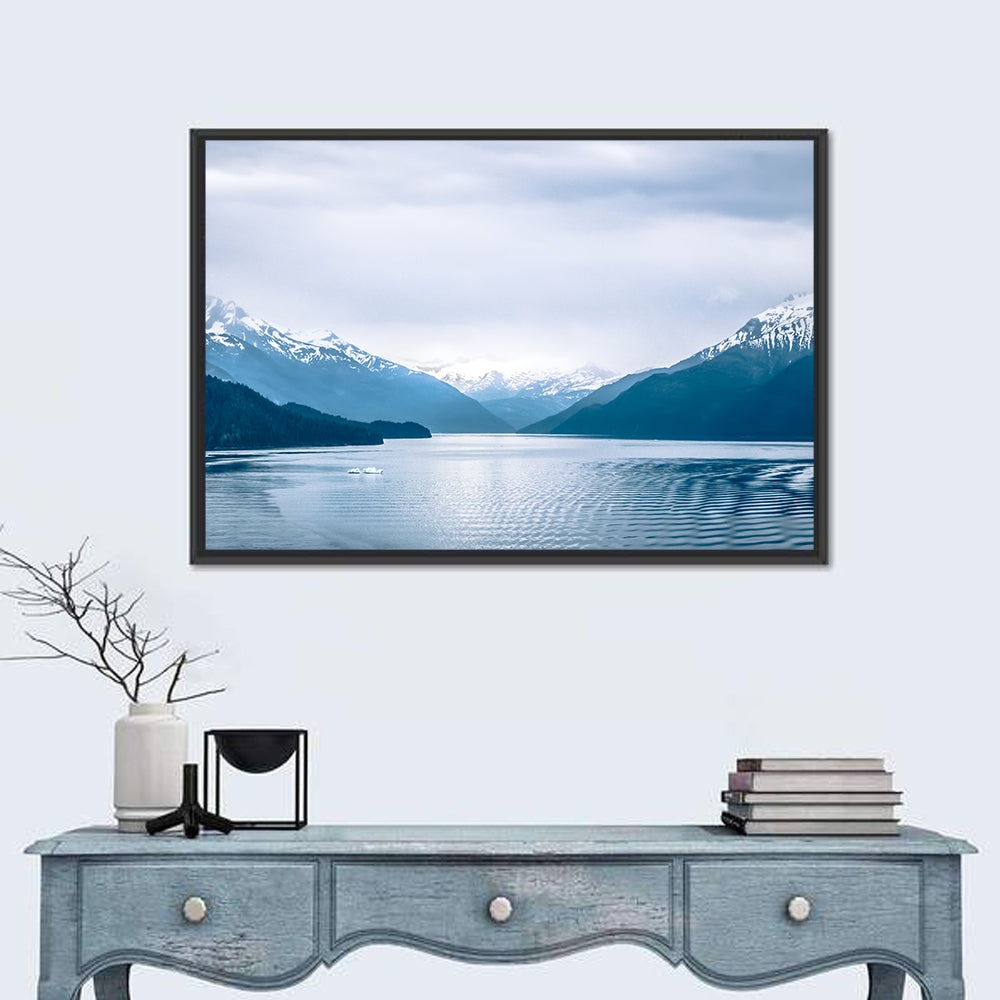 Tracy Arm Fjord Alaska Wall Art in a room, landscape