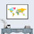 Colorful World Map Wall Art