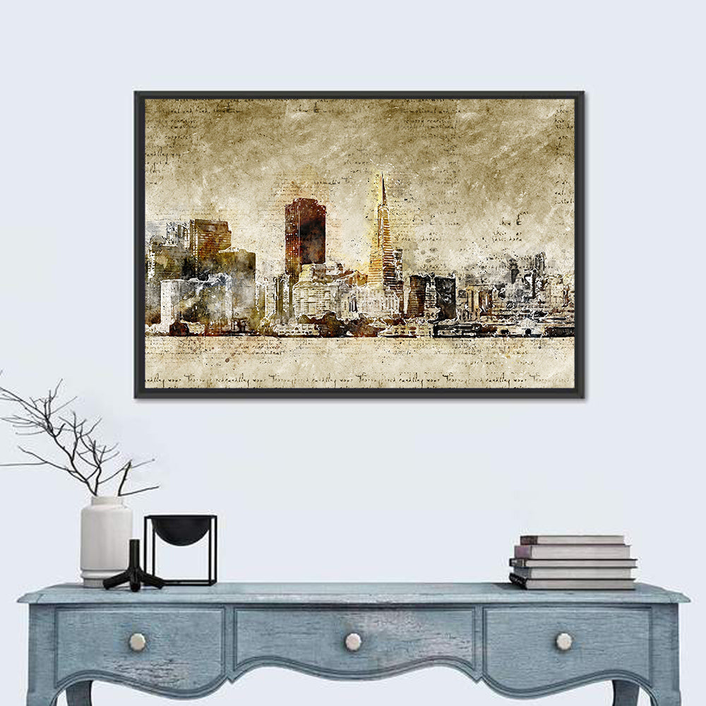San Francisco Parchment Skyline Wall Art