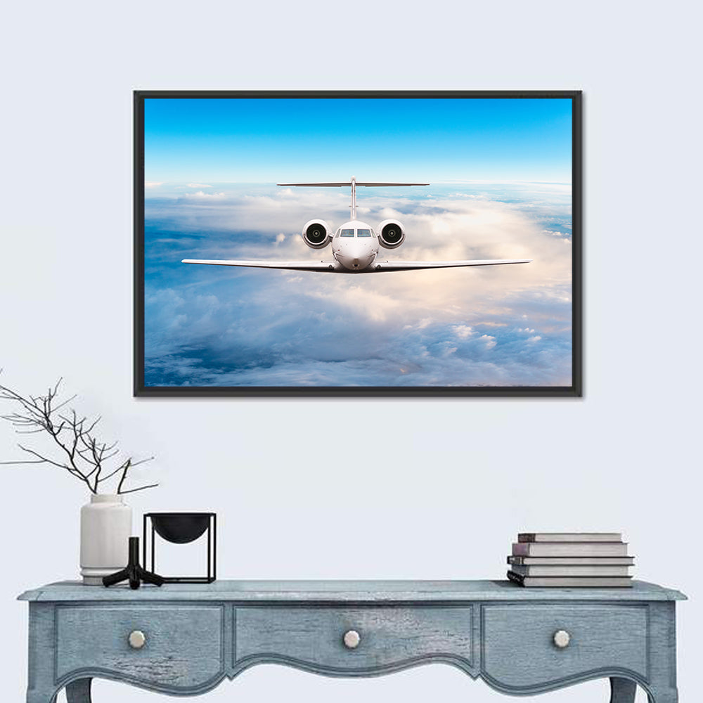 Private Jet in Flight Wall Art