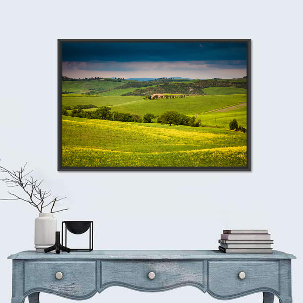 Tuscany in Summer Wall Art in a room, landscape