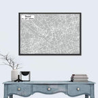 Seoul Street Map Wall Art